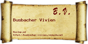 Busbacher Vivien névjegykártya